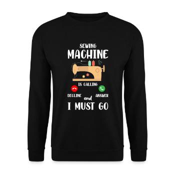 Profession de couture Machine à coudre de costume - Sweat-shirt Unisexe - noir - Devant - Alina (178cm) & Michal (187cm)