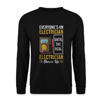 Electrics Electronics Electrical - Unisex Sweatshirt - black - Front - Alina (178cm) & Michal (187cm)