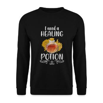 Potion Natural Plants Tea - Unisex Sweatshirt - black - Front - Alina (178cm) & Michal (187cm)