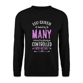 Signe du zodiaque Force Lion - Sweat-shirt Unisexe - noir - Devant - Alina (178cm) & Michal (187cm)