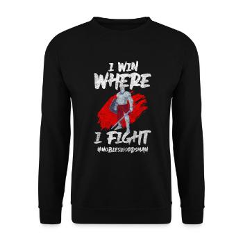 Sword Fighting Duel Kendo Akido - Unisex Sweatshirt - black - Front - Alina (178cm) & Michal (187cm)