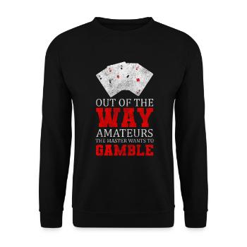 Player Gambling Blackjack Bluff - Unisex Sweatshirt - black - Front - Alina (178cm) & Michal (187cm)