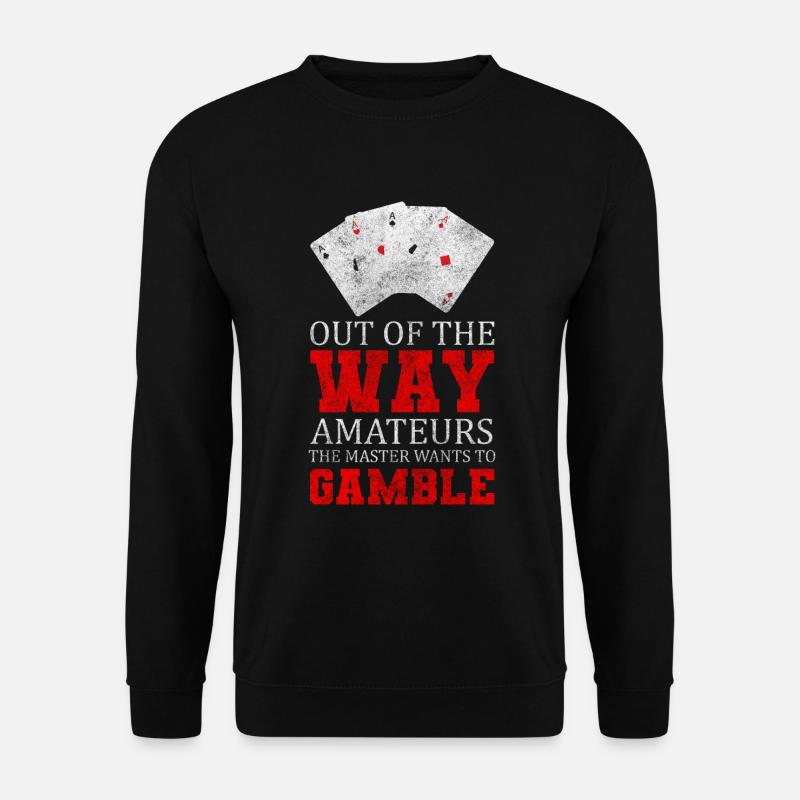 Spieler Glücksspiel Blackjack Bluff - Unisex Pullover - Schwarz