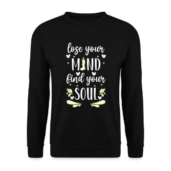 Yoga Om Meditate Mindfulness - Unisex Sweatshirt - black - Front - Alina (178cm) & Michal (187cm)