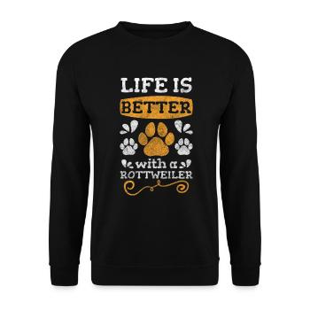 Pedigree Dog Loyal Dog Sport Watchdog - Unisex Sweatshirt - black - Front - Alina (178cm) & Michal (187cm)