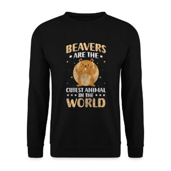 Wood Trees Zoo Water - Unisex Sweatshirt - black - Front - Alina (178cm) & Michal (187cm)