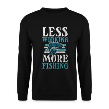Angler Hommes Loisir Eau - Sweat-shirt Unisexe - noir - Devant - Alina (178cm) & Michal (187cm)