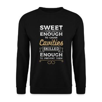 Dentist Appointment Braces - Unisex Sweatshirt - black - Front - Alina (178cm) & Michal (187cm)