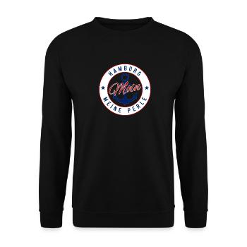 Hamburg Maritim Perle Anker Norddeutschland - Unisex Pullover - Schwarz - Vorne - Alina (178cm) & Michal (187cm)