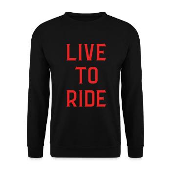 Live to ride - Unisex Sweatshirt - black - Front - Alina (178cm) & Michal (187cm)