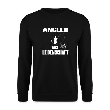 Angeln - Unisex Pullover - Schwarz - Vorne - Alina (178cm) & Michal (187cm)