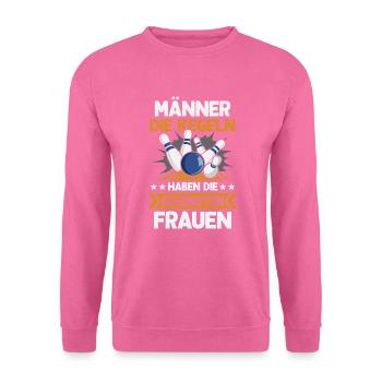 Kegeln Kegler Kegel Männer Kegelbahn Kegeltour - Unisex Pullover - Pink - Vorne