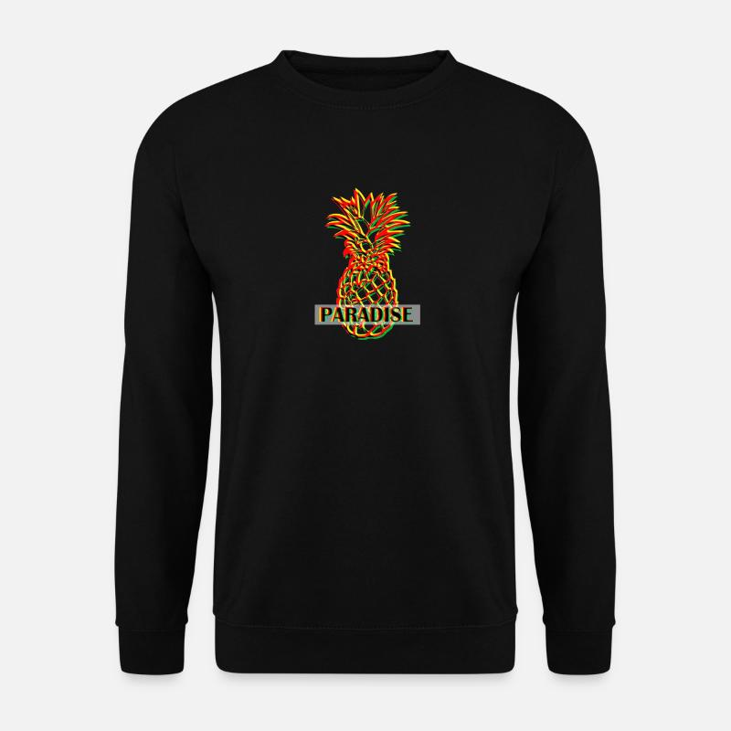 Pineapple in 3D look - Unisex Sweatshirt - black