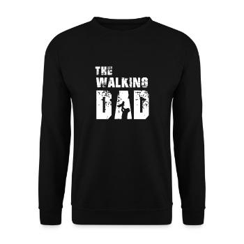 Le papa qui marche - Sweat-shirt Unisexe - noir - Devant - Alina (178cm) & Michal (187cm)