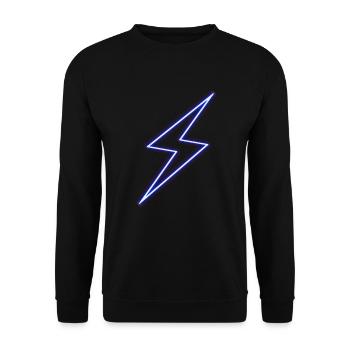 Neon Lightning Bolt - Unisex Sweatshirt - black - Front - Alina (178cm) & Michal (187cm)