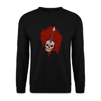 Rock Rocker Konzert Hard Rock Outfit Kostüm - Unisex Pullover - Schwarz - Vorne - Alina (178cm) & Michal (187cm)