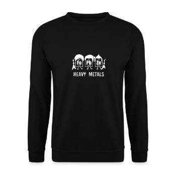 Heavy Metal Band - Premium Design - Unisex Pullover - Schwarz - Vorne - Alina (178cm) & Michal (187cm)