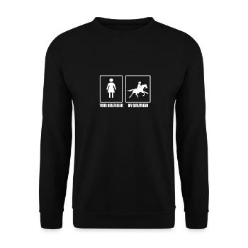Ton et ma petite amie - Premium Design - Sweat-shirt Unisexe - noir - Devant - Alina (178cm) & Michal (187cm)