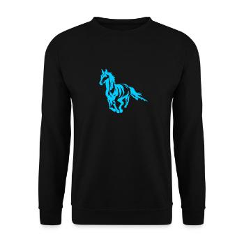 Stallion - Design Premium - Sweat-shirt Unisexe - noir - Devant - Alina (178cm) & Michal (187cm)