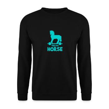 Trojan Horse - Premium Design - Unisex Pullover - Schwarz - Vorne - Alina (178cm) & Michal (187cm)