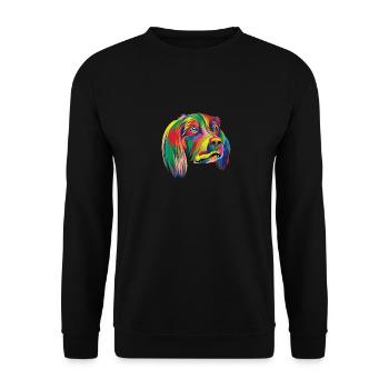 Rainbow Dog - Premium Design - Unisex Sweatshirt - black - Front - Alina (178cm) & Michal (187cm)