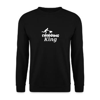 Shopping King Shopping Mall Shopping - Unisex Sweatshirt - black - Front - Alina (178cm) & Michal (187cm)