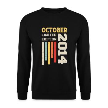 October 2014 - October 2014 Birthday Gift - Unisex Sweatshirt - black - Front - Alina (178cm) & Michal (187cm)