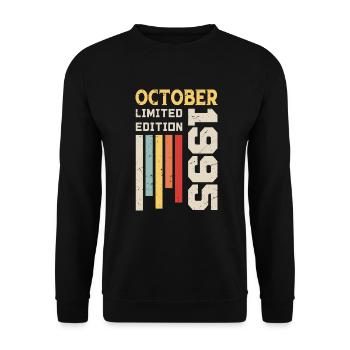 October 1995 - October 1995 Birthday Gift - Unisex Sweatshirt - black - Front - Alina (178cm) & Michal (187cm)