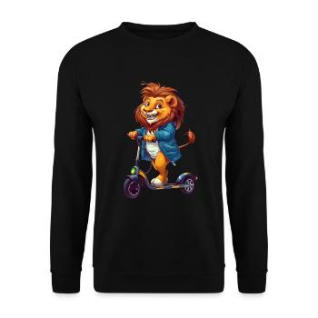 Rouleau de lion - Sweat-shirt Unisexe - noir - Devant - Alina (178cm) & Michal (187cm)