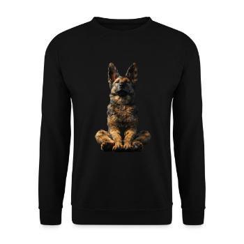 Berger allemand - Sweat-shirt Unisexe - noir - Devant - Alina (178cm) & Michal (187cm)