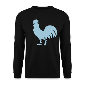03 Schicker Hahn Chic cock Gockel Kampfhahn 1c - Unisex Pullover - Schwarz - Vorne - Alina (178cm) & Michal (187cm)