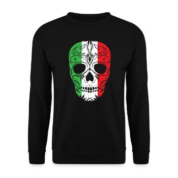 Drapeau mexicain Pride Skull Day of The Dead LGBT Gift - Sweat-shirt Unisexe - noir - Devant - Alina (178cm) & Michal (187cm)