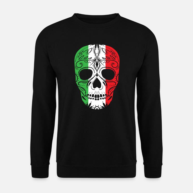 Mexikanischer Flaggen-Stolz-Schädeltag des toten LGBT-Geschenks - Unisex Pullover - Schwarz