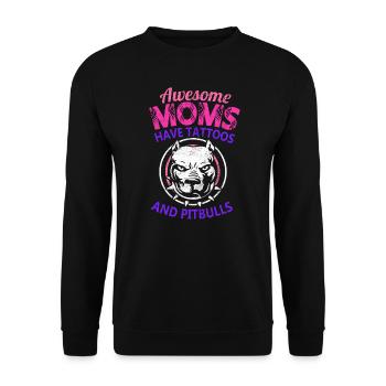 Cute Mothers Day Awesome Mom Have Tattoos and - Unisex Sweatshirt - black - Front - Alina (178cm) & Michal (187cm)