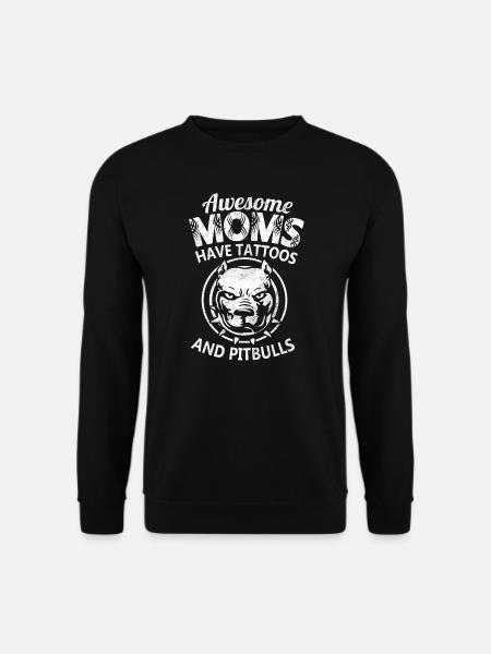 Tolle Mutter hat Tattoos und Pitbulls cool - Unisex Pullover - Schwarz