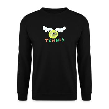 Tennisball - Unisex Pullover - Schwarz - Vorne - Alina (178cm) & Michal (187cm)