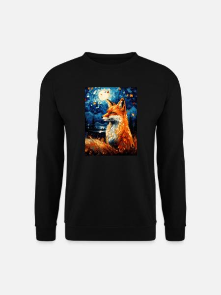 Fox Van Gogh Style - Sweat-shirt Unisexe - noir