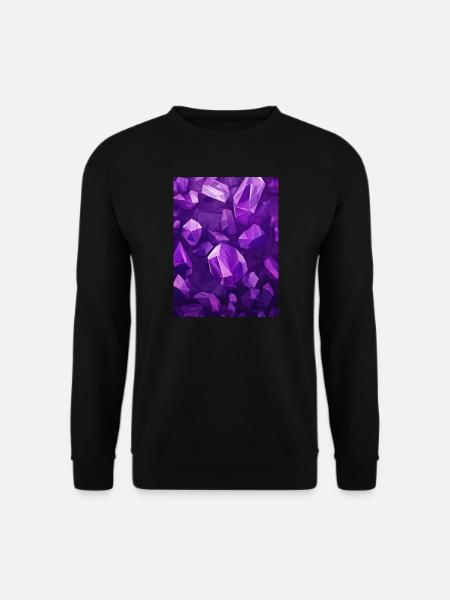 Amethyst Stone Pattern - Unisex Sweatshirt - black