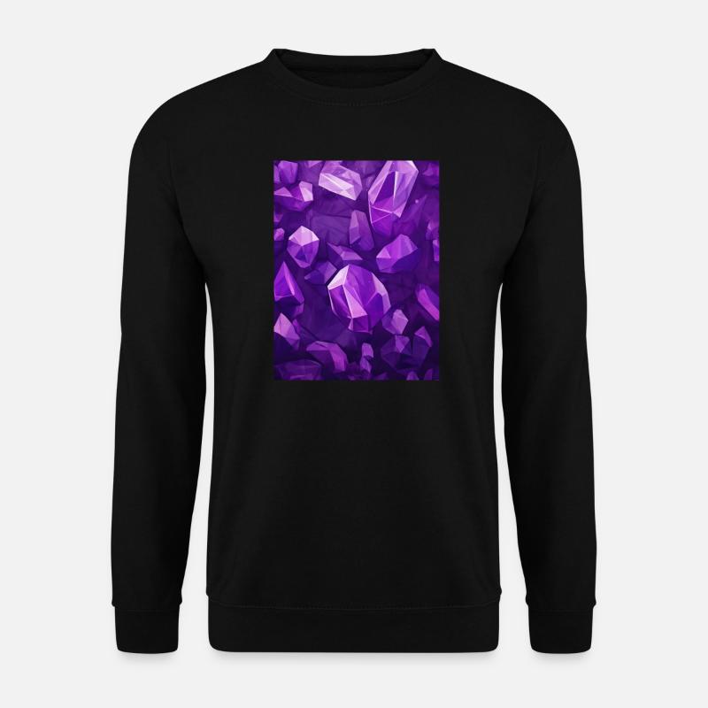 Amethyst Stone Pattern - Unisex Sweatshirt - black