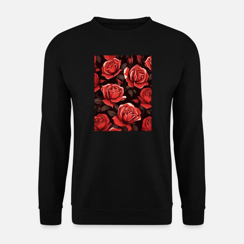 Rose Pattern - Unisex Sweatshirt - black