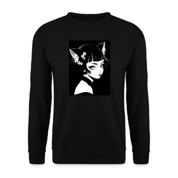 Anime, Mädchen, Geschenk, otaku, manga, horror - Unisex Pullover - Schwarz - Vorne - Alina (178cm) & Michal (187cm)