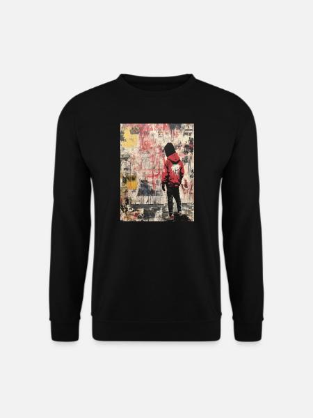 Banksy Style - Punk Street Art Graffiti - Unisex Pullover - Schwarz