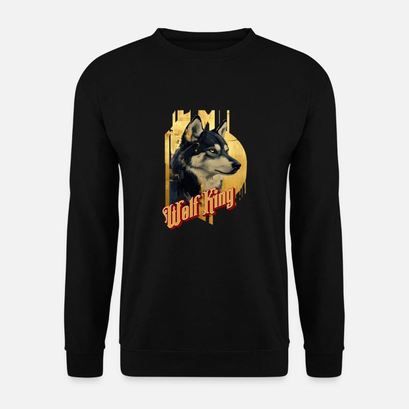 Noble Golden Wolf - Unisex Sweatshirt - black