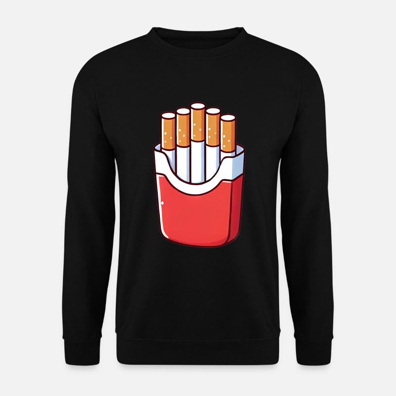 Frites de Doom Cigarette Illustration - Sweat-shirt Unisexe - noir