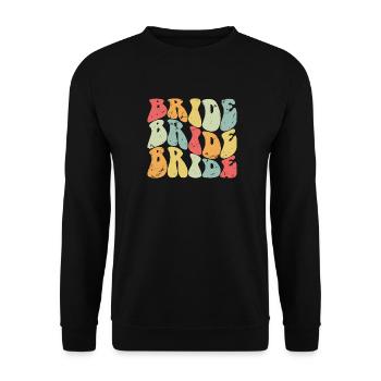 Rétro mariée assortie couple fiançailles mariage - Sweat-shirt Unisexe - noir - Devant - Alina (178cm) & Michal (187cm)