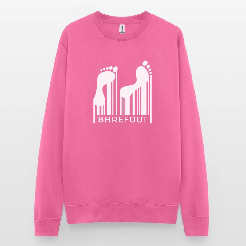 Barefoot Barcode Barefoot Bar Code Code Unisex Sweatshirt