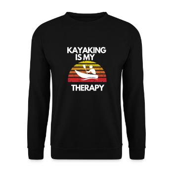 Kayak Kanu Paddeln Kajakfahren Geschenkidee - Unisex Pullover - Schwarz - Vorne - Alina (178cm) & Michal (187cm)