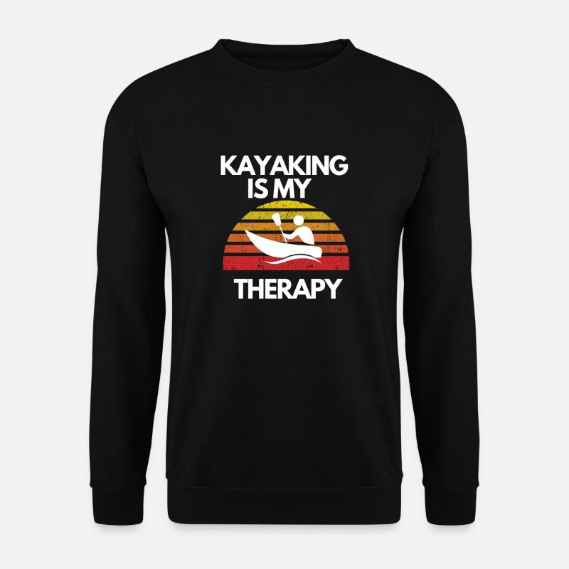 Kayak Kanu Paddeln Kajakfahren Geschenkidee - Unisex Pullover - Schwarz