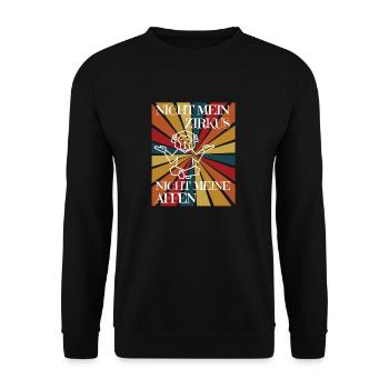 Zirkus Affen Zoo Geburtstag Familie lustiges - Unisex Pullover - Schwarz - Vorne - Alina (178cm) & Michal (187cm)