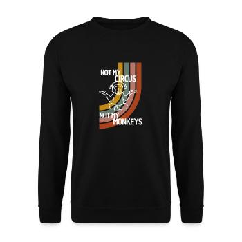 Affenzirkus Affen Motiv Tierliebhaber cooles Desig - Unisex Pullover - Schwarz - Vorne - Alina (178cm) & Michal (187cm)
